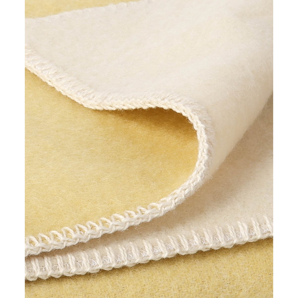Wool Crib Blanket – Lemon, 100 × 140 cm