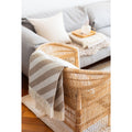 Filip Jacquard Wool Throw – Beige, 130 × 180 cm