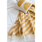 Filip Jacquard Wool Throw – Yellow, 130 × 180 cm