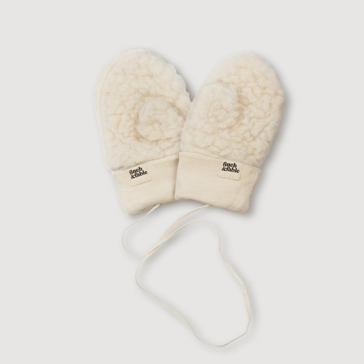 Kids' Wool Sherpa Mittens – Milk