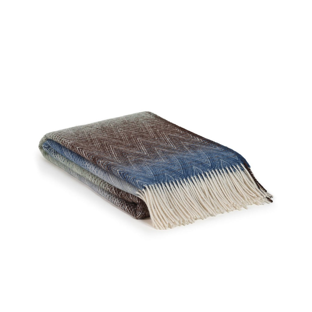 Manoria Wool Throw – Acqua