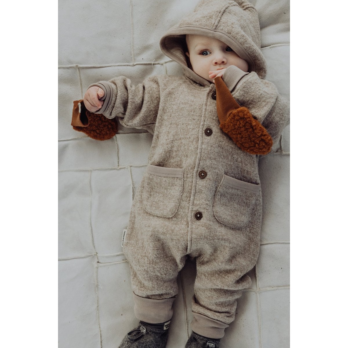 Baby Merino Onepiece – Sand