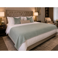 Wool Bed Runner – Cool Mint, 130 × 250 cm