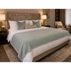 Wool Bed Runner – Cool Mint, 130 × 250 cm