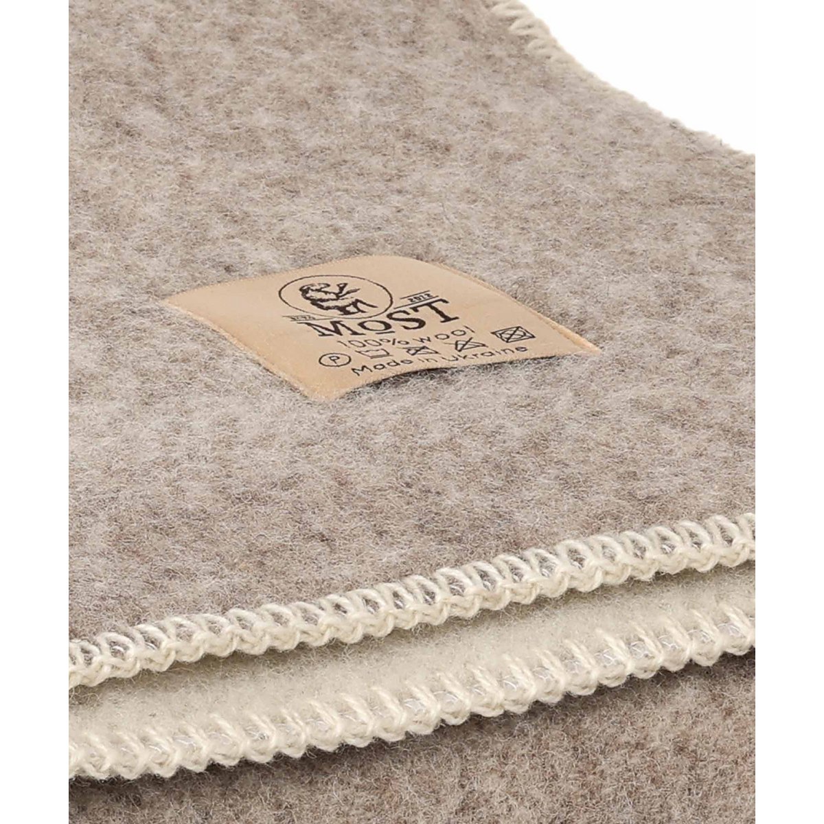 Wool Crib Blanket – Eco Fossil, 100 × 140 cm