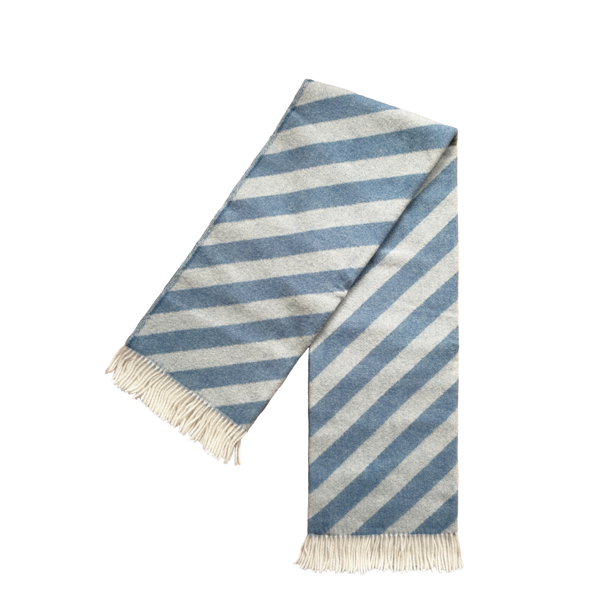 Filip Jacquard Wool Throw – Blue, 130 × 180 cm
