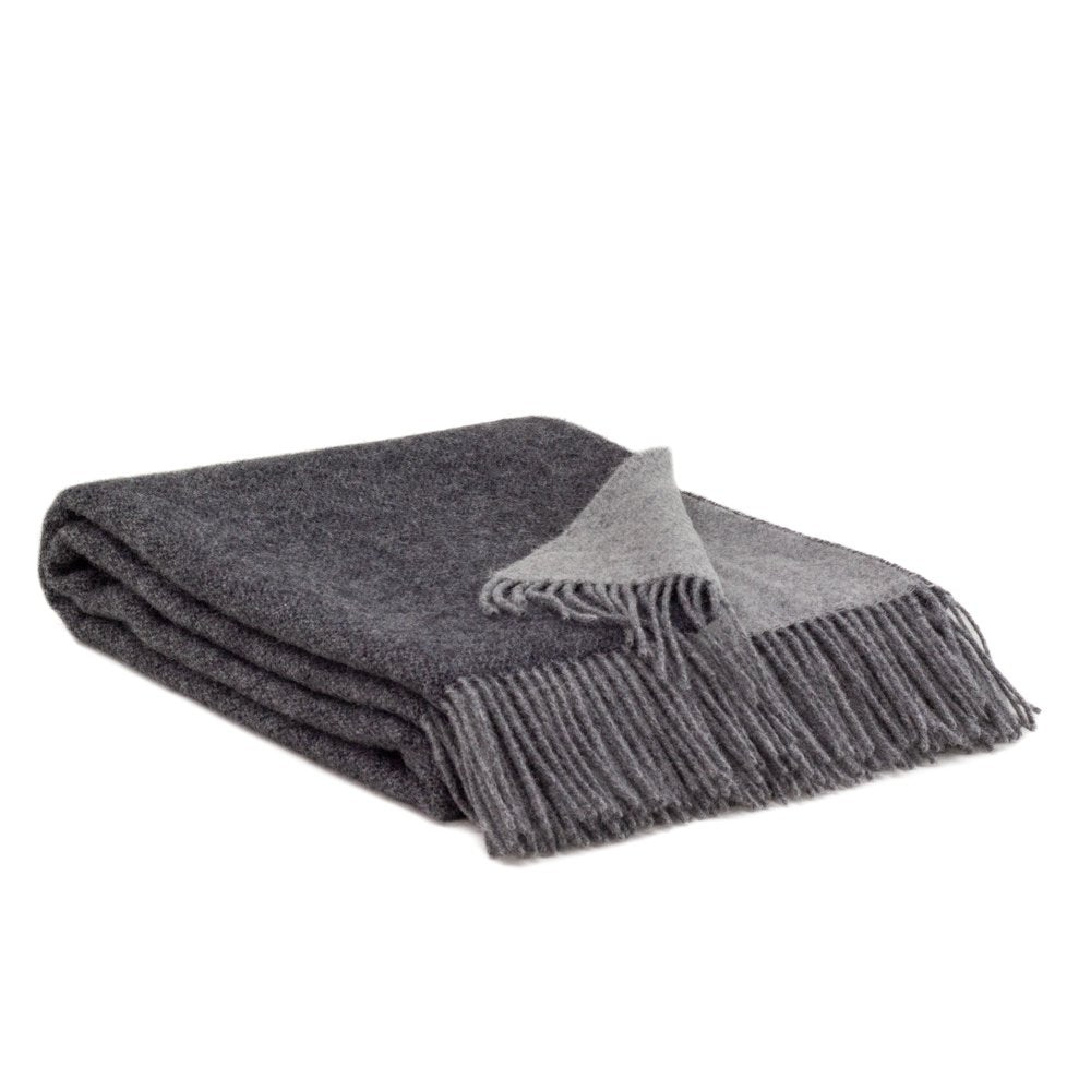 Onyx Reversible Wool Throw