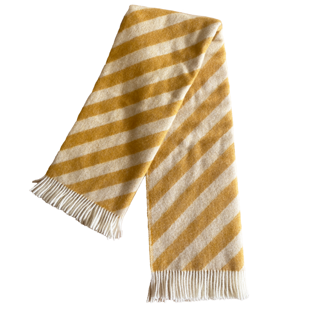 Filip Jacquard Wool Throw – Yellow, 130 × 180 cm