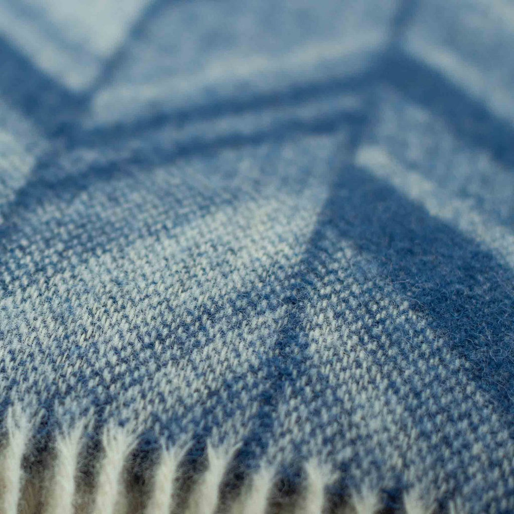 Verona Wool Throw – Blue