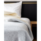 Merino & Cashmere Bed Blanket – Silver Cloud