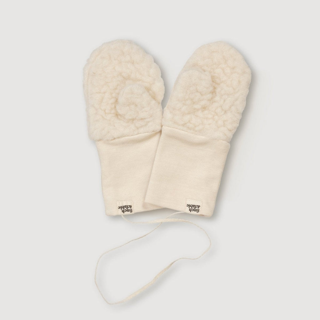 Kids' Wool Sherpa Mittens – Milk
