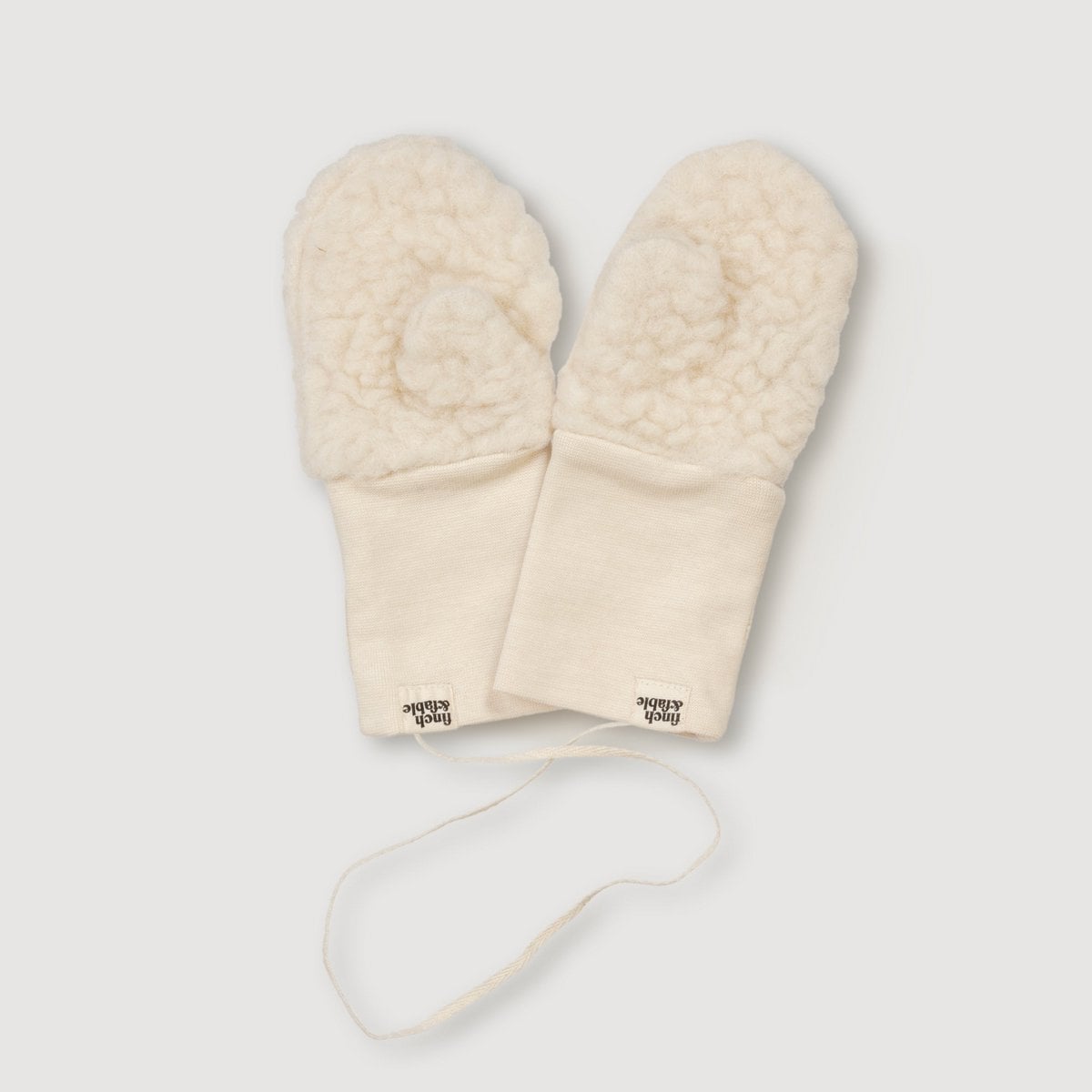 Kids' Wool Sherpa Mittens – Milk