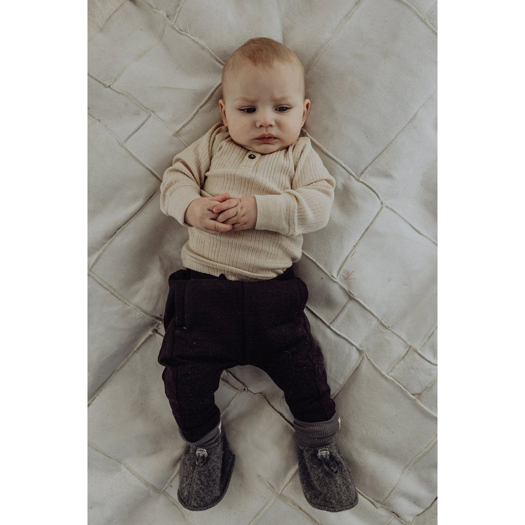 Merino Baby Booties – Storm