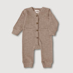 Baby Merino Rib Playsuit – Sand