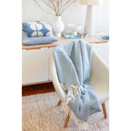 Fanny Wool Throw – Blue, 130 × 180 cm