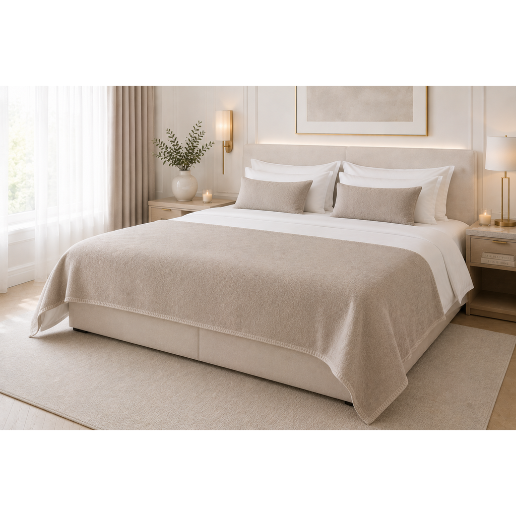 Wool Bed Runner – Eco Fossil, 130 × 250 cm