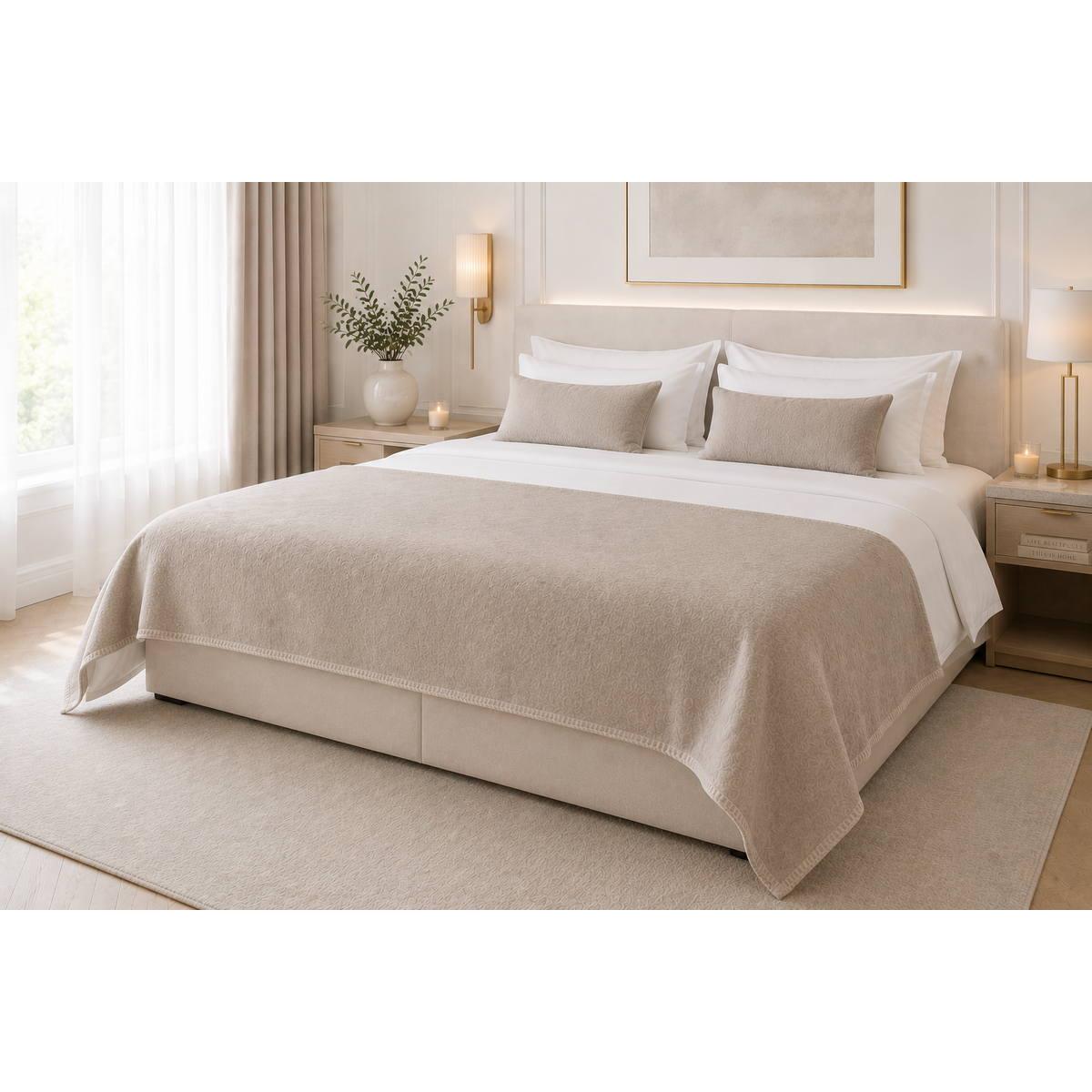 Wool Bed Runner – Eco Fossil, 130 × 250 cm