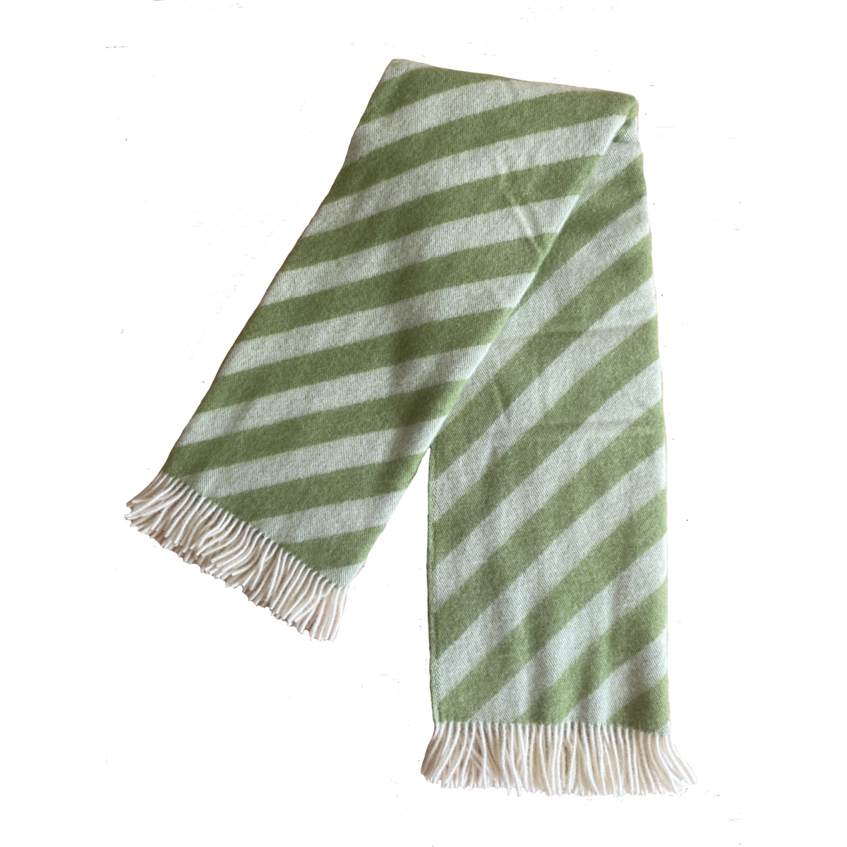 Filip Jacquard Wool Throw – Green, 130 × 180 cm
