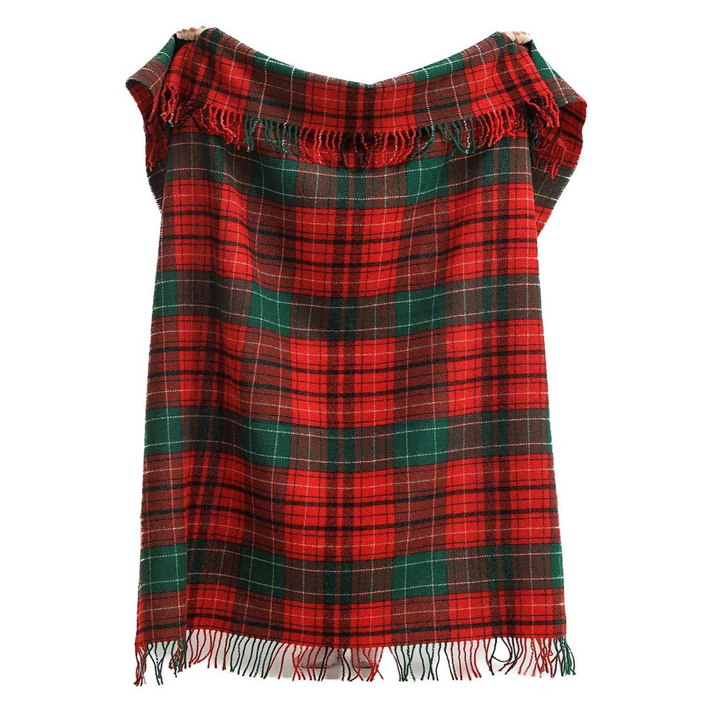 Tartan Noel Wool Throw – Red & Green