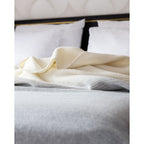 Merino & Cashmere Bed Blanket – Ivory Mist, Double