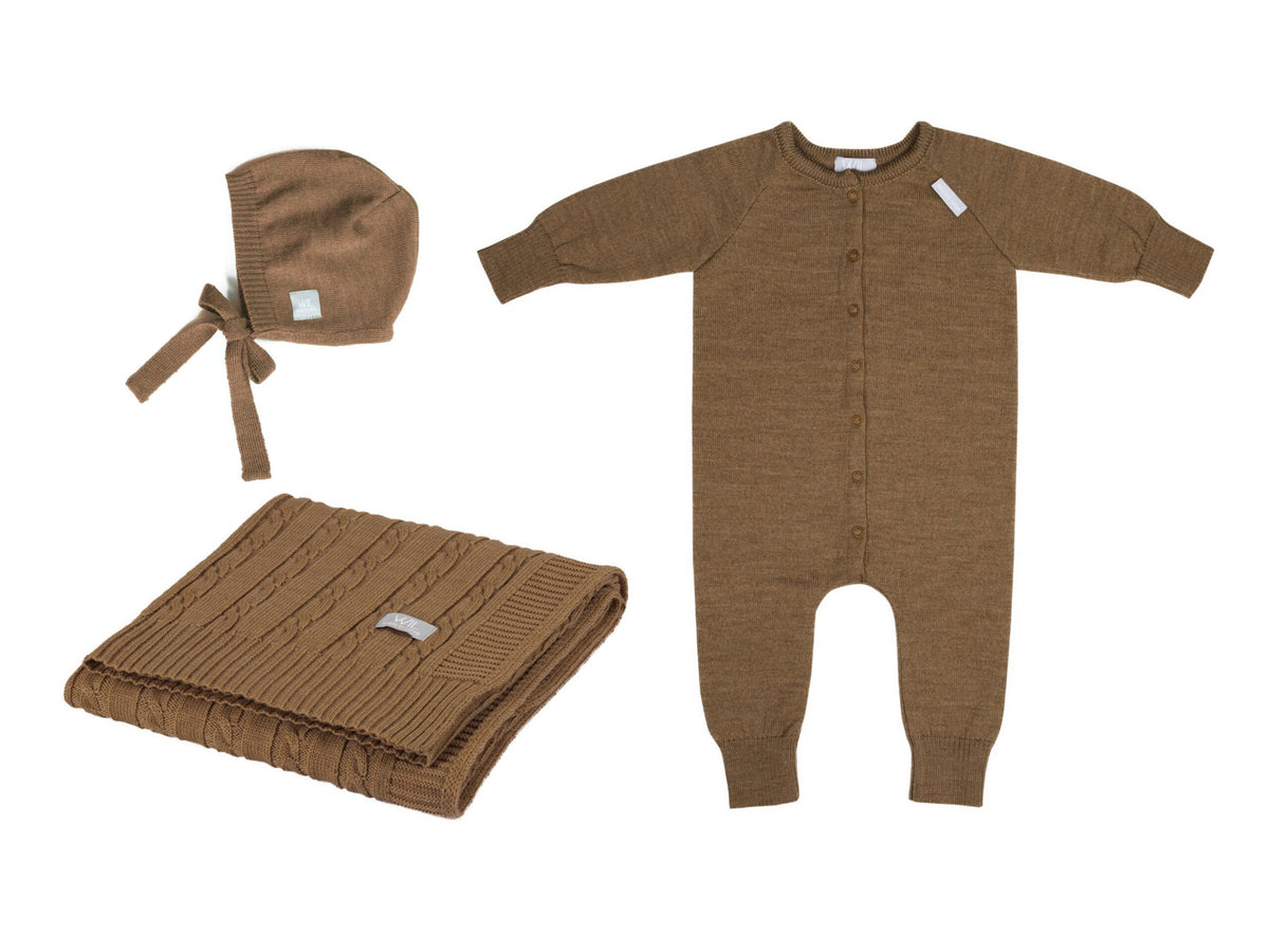 JOY Gift Set For Baby - Blanket, Romper and Bonnet