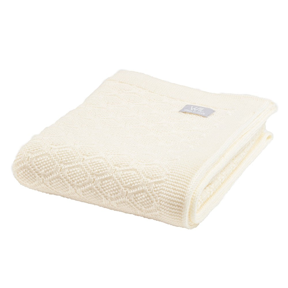 Merino wool baby blanket HAPPINESS
