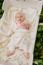 Merino wool baby blanket HAPPINESS