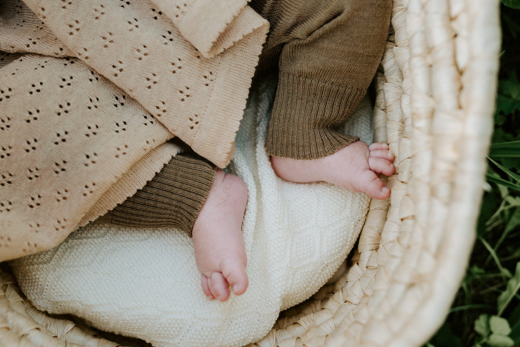 Merino wool baby blanket LOVE