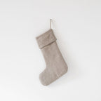 Natural Linen Christmas Stocking