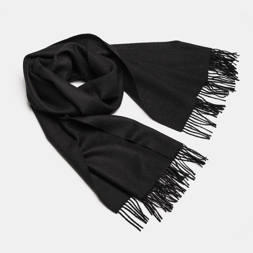 Natural Baby Alpaca Maxi-Scarf with Fringes