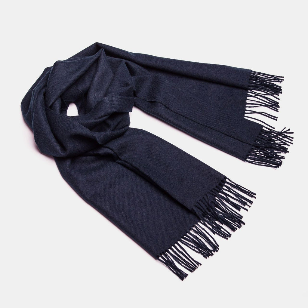 Natural Baby Alpaca Maxi-Scarf with Fringes