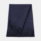Natural Baby Alpaca Maxi-Scarf with Fringes