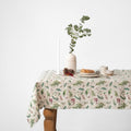 Winter Berries Linen Tablecloth